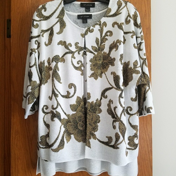 NWOT St. John Knitted Tank and Cardigan - Picture 1 of 6